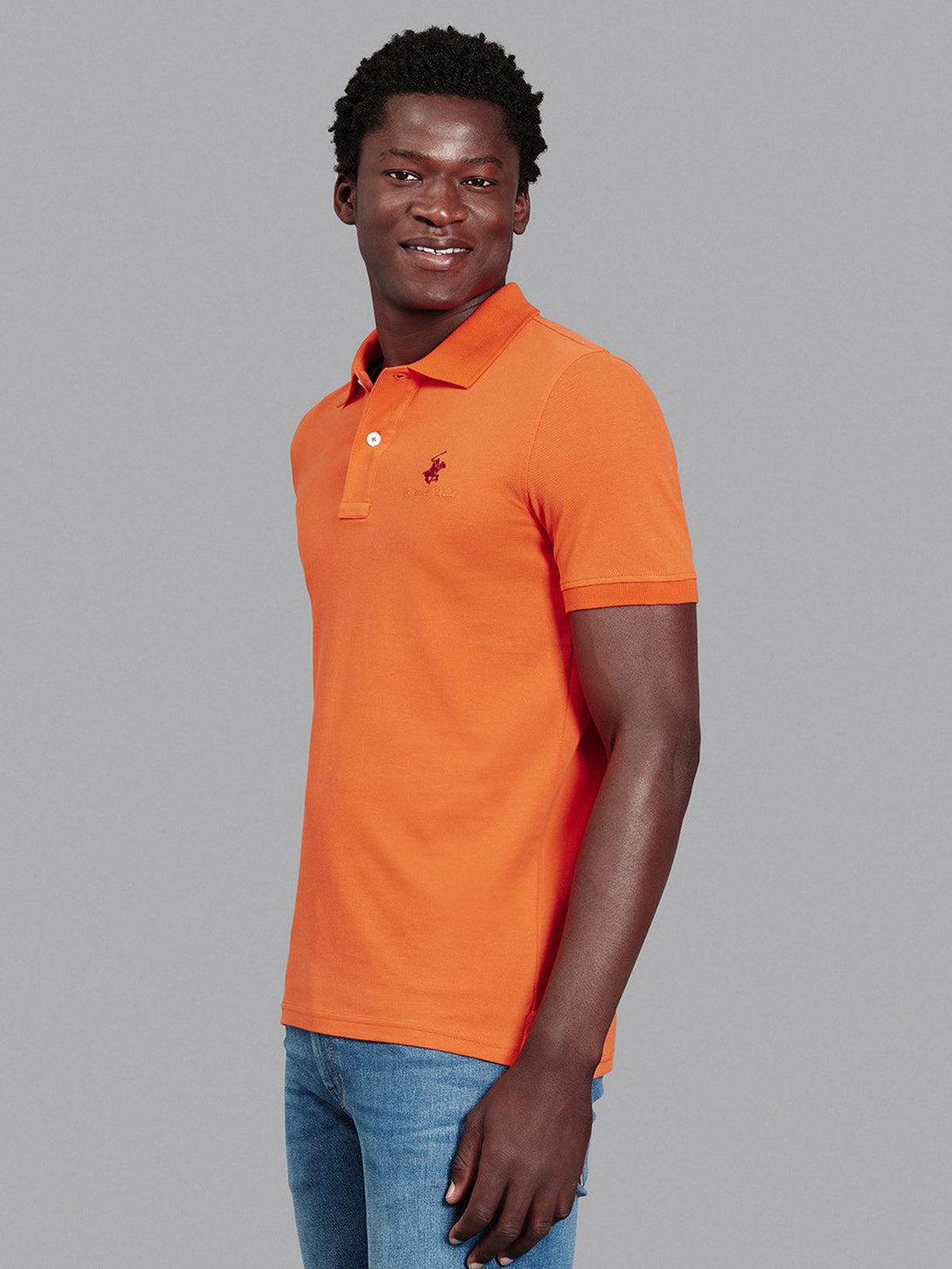 Beverly Hills Polo Club UK-ESSENTIAL SIGNATURE POLO SHIRT ORANGE