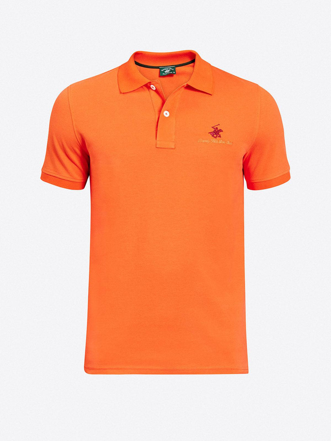 Beverly Hills Polo Club UK-ESSENTIAL SIGNATURE POLO SHIRT ORANGE