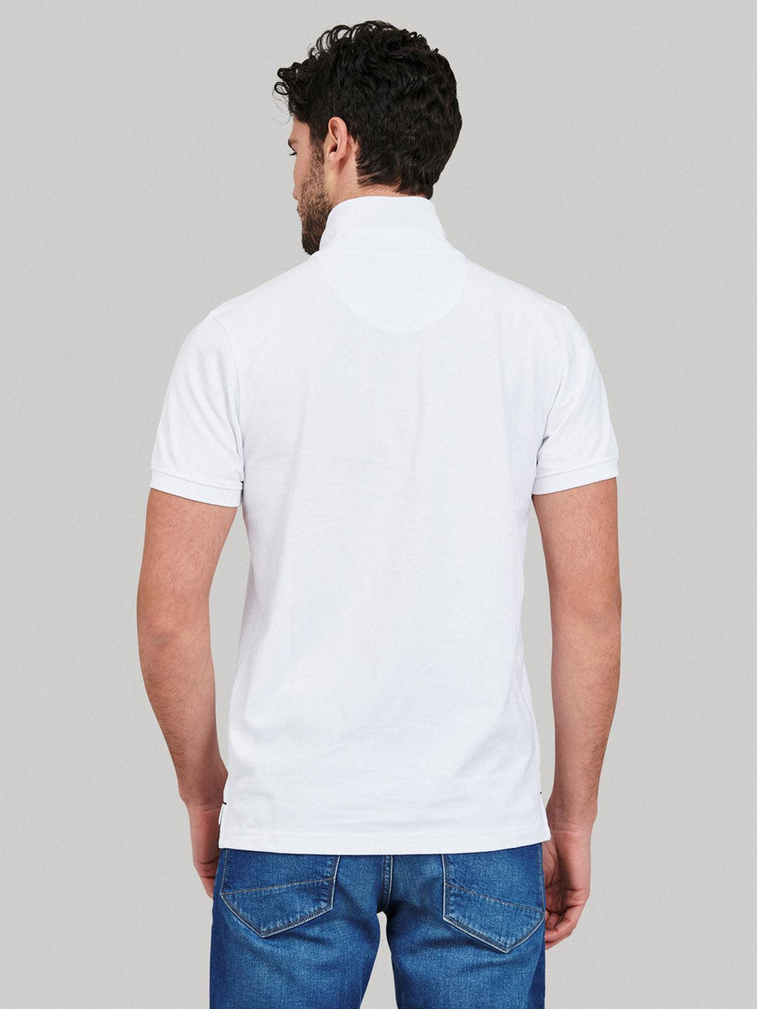 Beverly Hills Polo Club UK-ESSENTIAL SIGNATURE POLO SHIRT WHITE