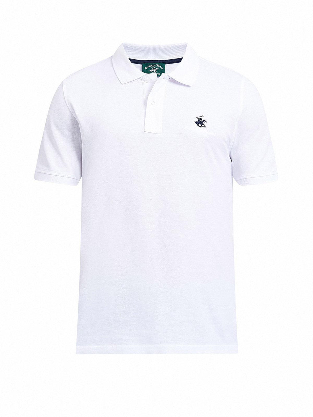 Beverly Hills Polo Club UK-ESSENTIAL SIGNATURE POLO SHIRT WHITE