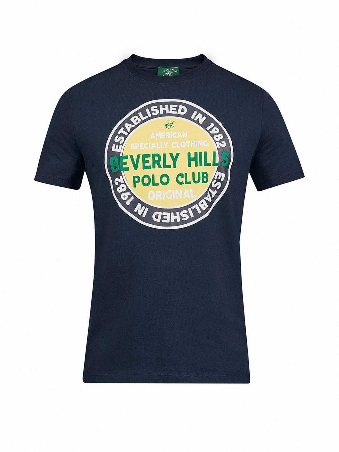 Beverly Hills Polo Club UK-ESTABLISHED IN 1982 T-SHIRT NAVY