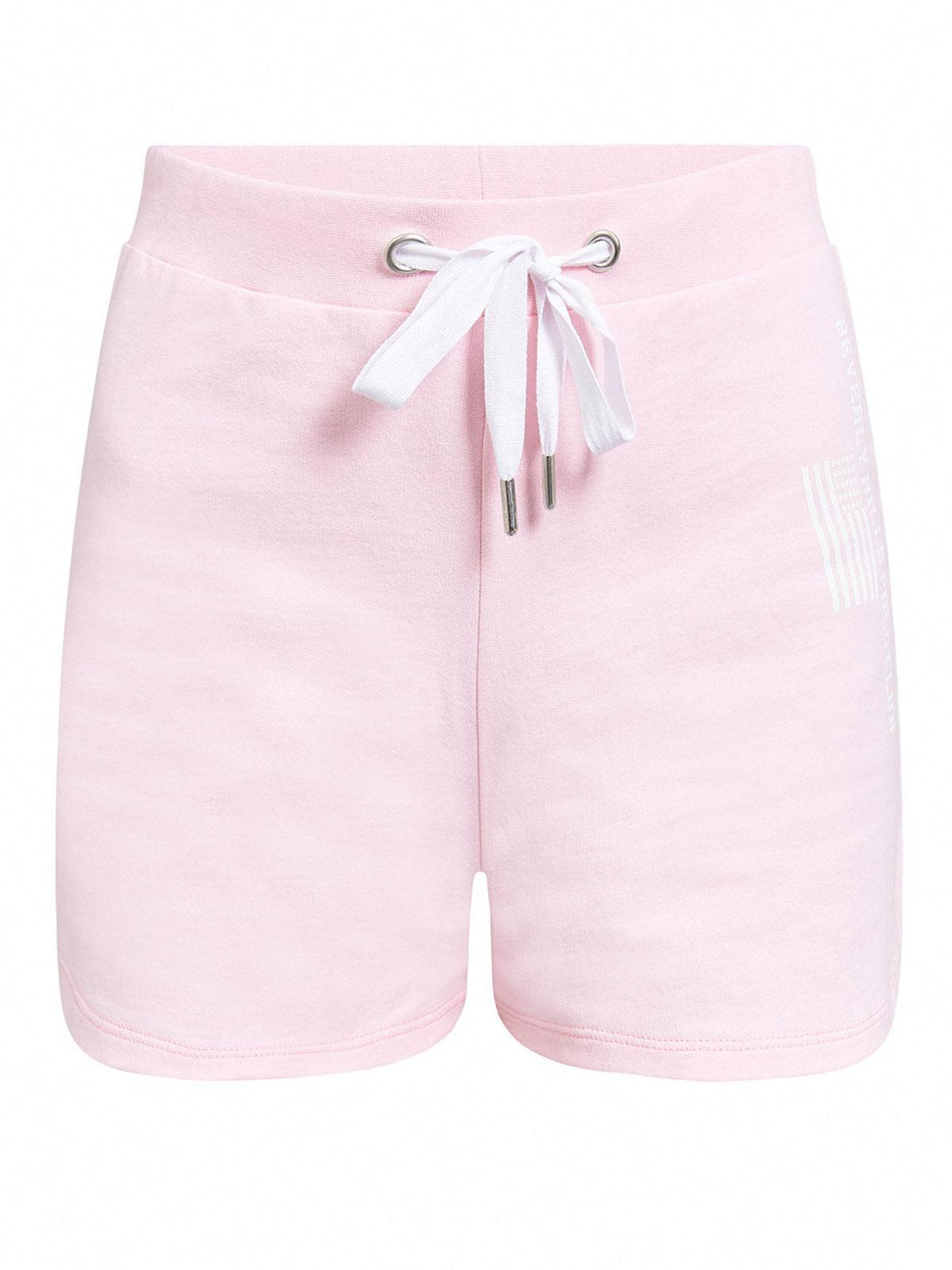 Beverly Hills Polo Club UK-FLAG LOGO FLEECE SHORTS PINK