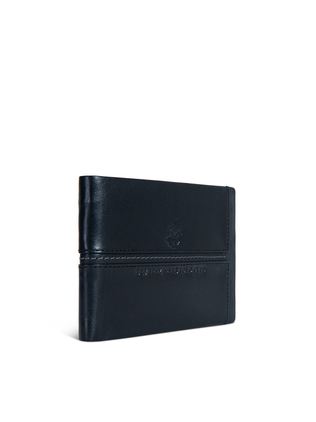 Beverly Hills Polo Club UK-HIGHLIGHT STITCHING WALLET BLACK