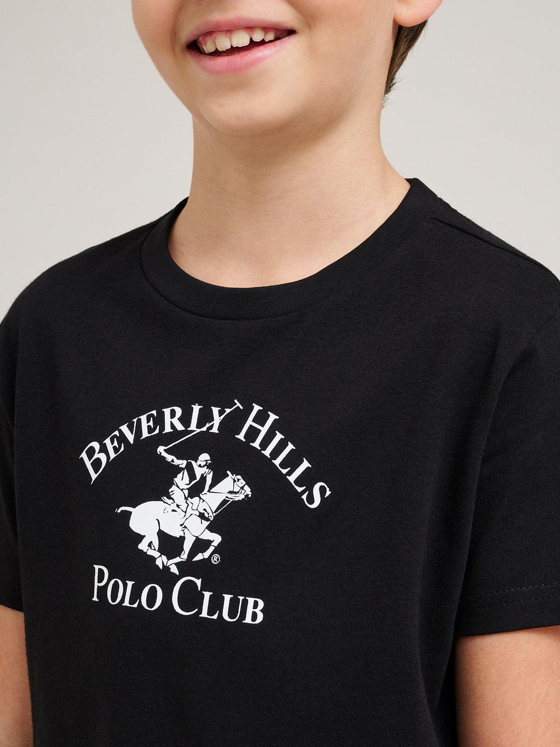 Beverly Hills Polo Club UK-JUNIOR ICON POLO PONY T-SHIRT BLACK