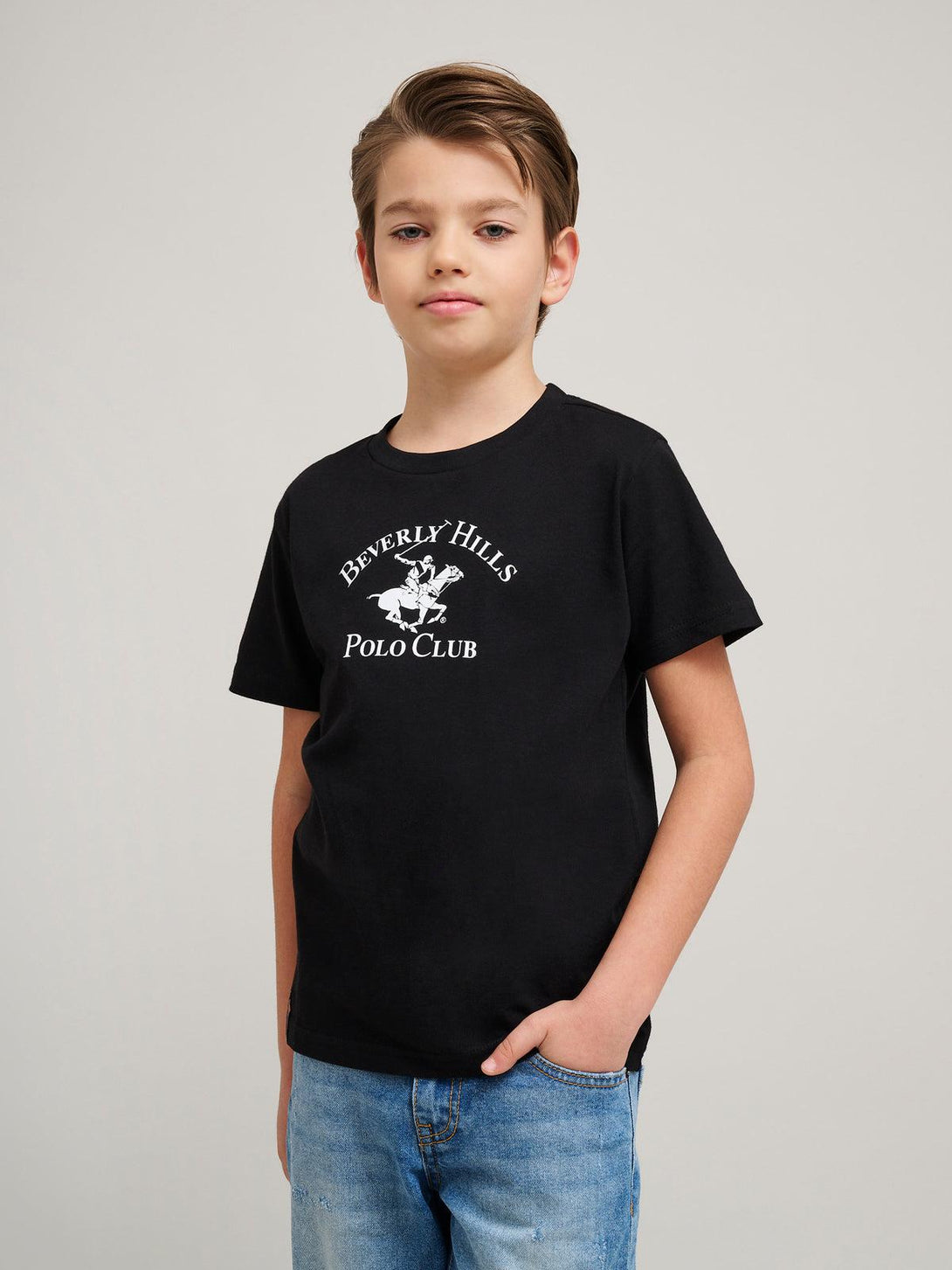 Beverly Hills Polo Club UK-JUNIOR ICON POLO PONY T-SHIRT BLACK