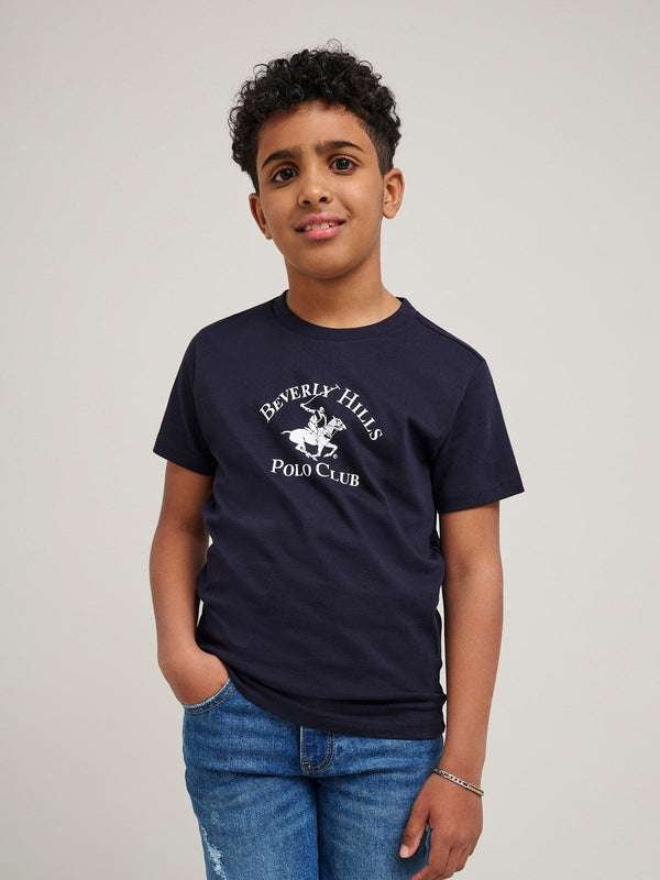 Beverly Hills Polo Club UK-JUNIOR ICON POLO PONY T-SHIRT NAVY