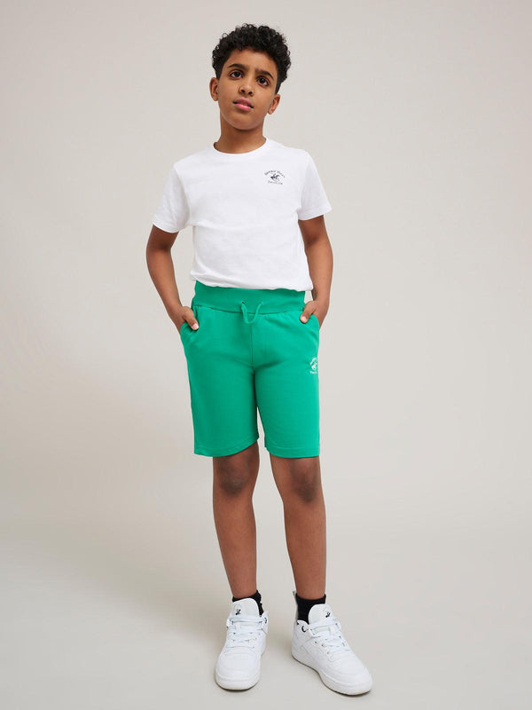 Beverly Hills Polo Club UK-JUNIOR POLO PONY FLEECE SHORTS SEA FOAM GREEN