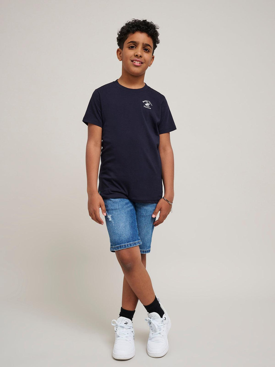 Beverly Hills Polo Club UK-JUNIOR POLO PONY T-SHIRT NAVY