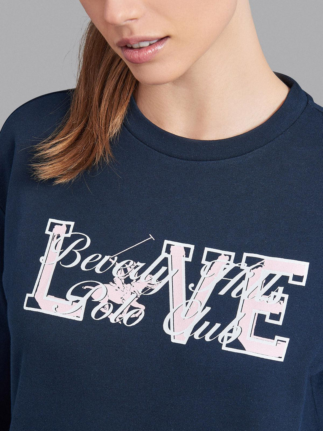 Beverly Hills Polo Club UK-LOVE SWEATSHIRT NAVY