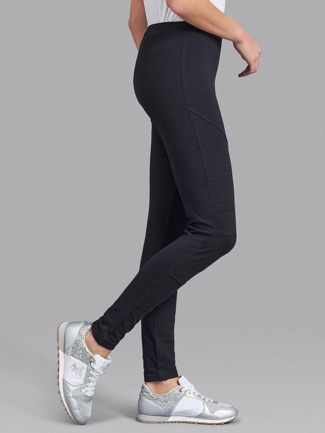 Beverly Hills Polo Club UK-POLO PONY SEAMED LEGGINGS BLACK