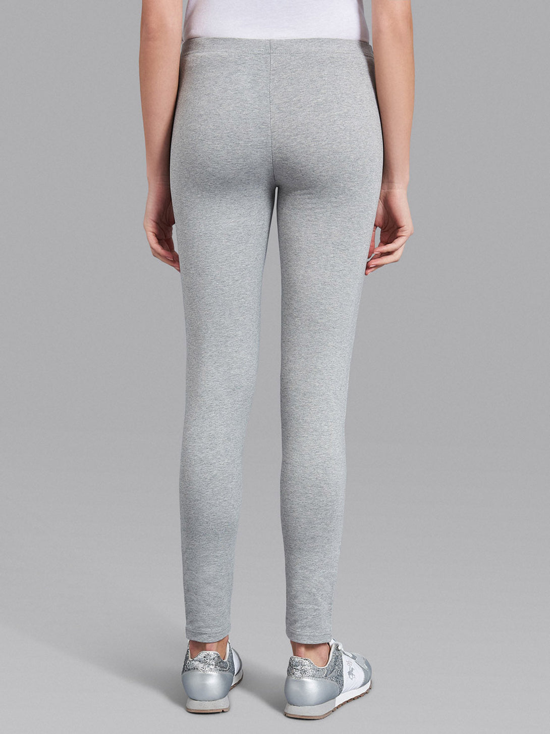 Beverly Hills Polo Club UK-POLO PONY SEAMED LEGGINGS HEATHER GREY