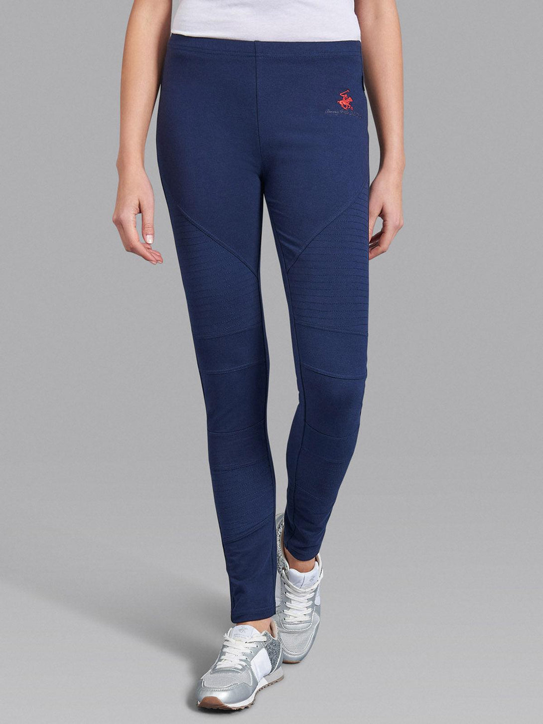 Beverly Hills Polo Club UK-POLO PONY SEAMED LEGGINGS TRUE NAVY