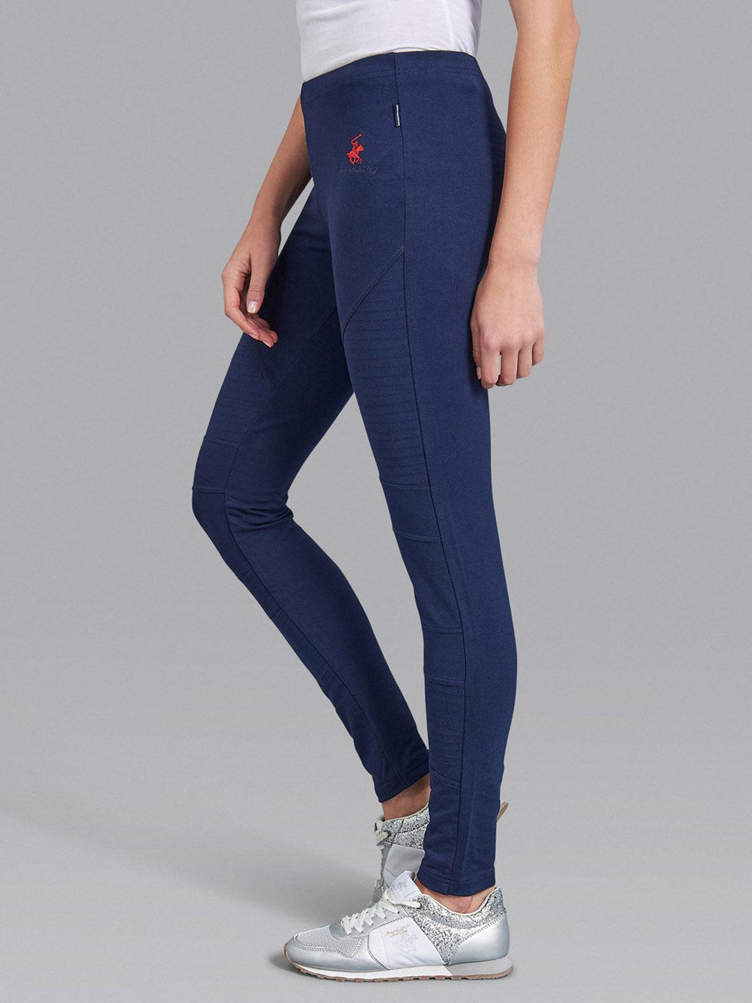 Beverly Hills Polo Club UK-POLO PONY SEAMED LEGGINGS TRUE NAVY