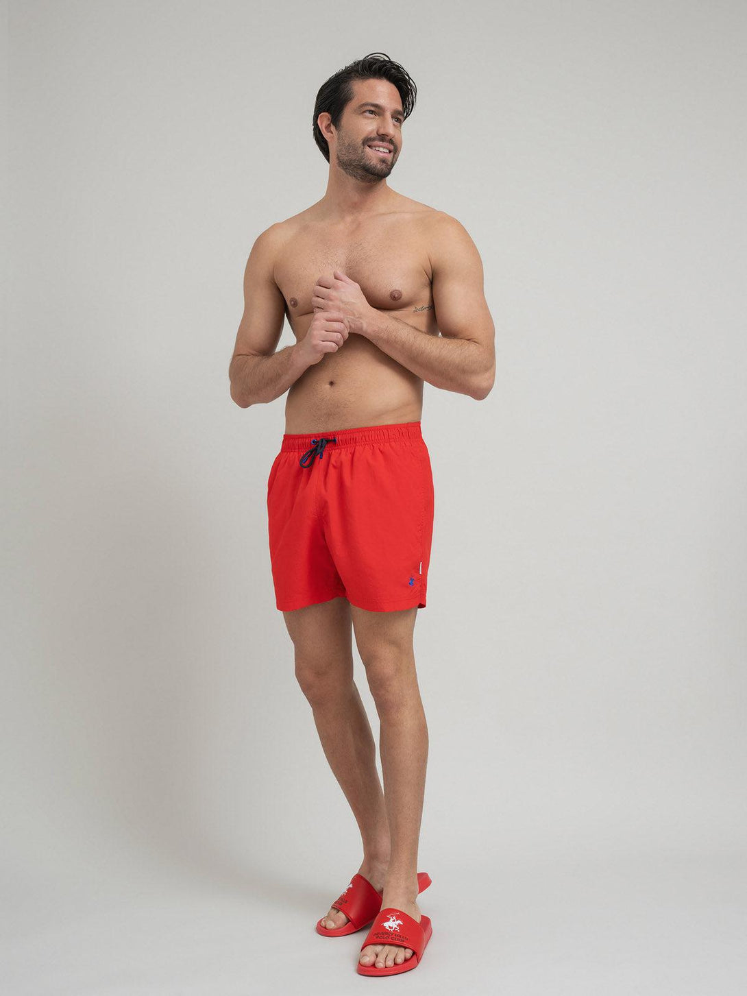 Beverly Hills Polo Club UK-POLO PONY SWIM SHORTS RED