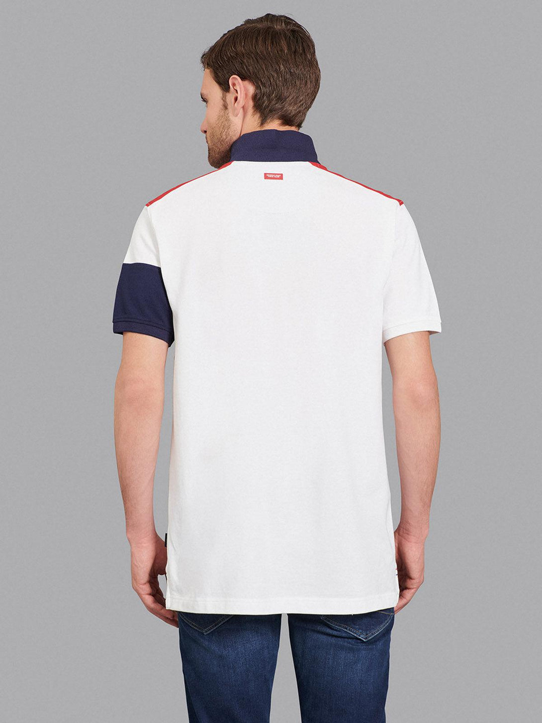 Beverly Hills Polo Club UK-POLO SPORT 82 CONTRAST POLO SHIRT WHITE