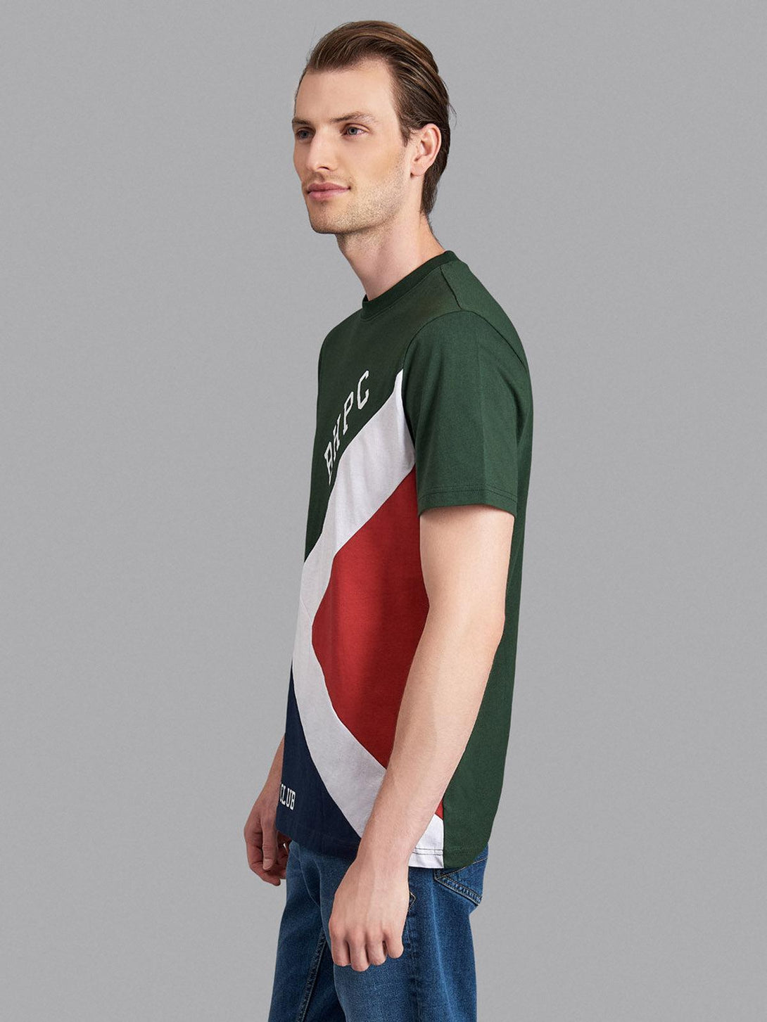 Beverly Hills Polo Club UK-QUAD COLOURED LOGO T-SHIRT GREEN