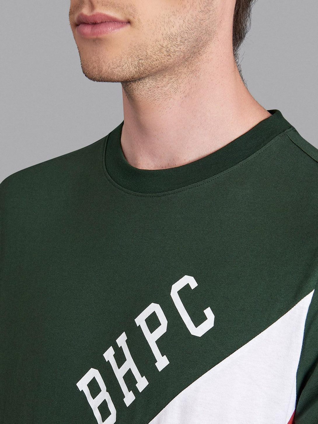 Beverly Hills Polo Club UK-QUAD COLOURED LOGO T-SHIRT GREEN