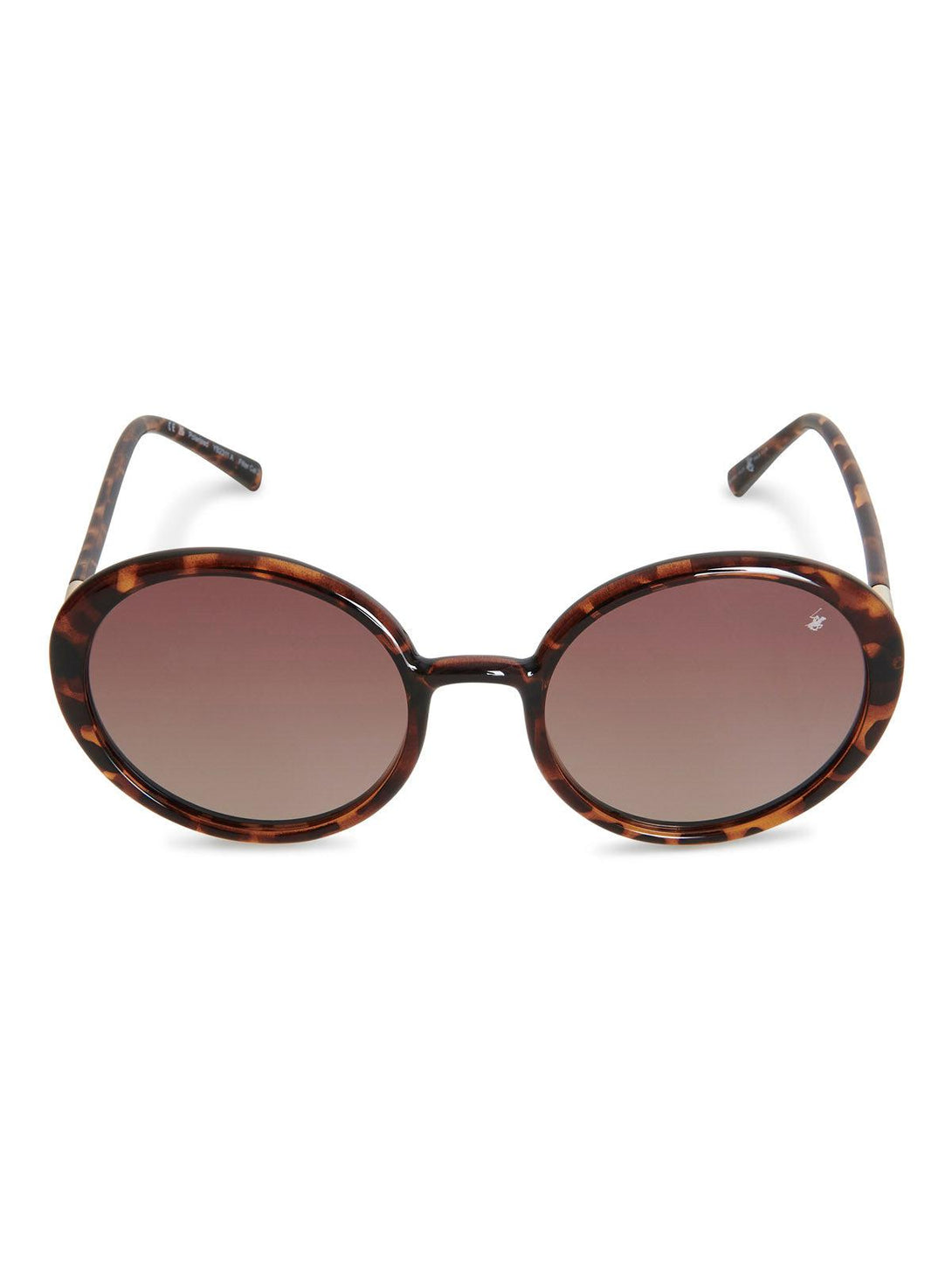 Beverly Hills Polo Club UK-ROUNDED CATS EYE POLARISED SUNGLASSES TORTOISE SHELL GRADIENT MOCCA