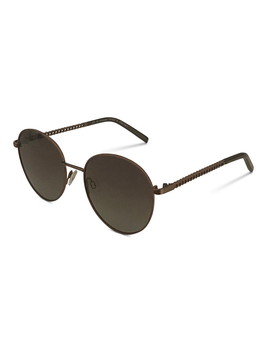 Beverly Hills Polo Club UK-ROUNDED CHAINLINK POLARISED SUNGLASSES BROWN GRADIENT CLAY