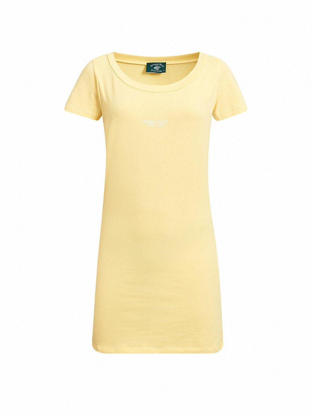 Beverly Hills Polo Club UK-SCOOP NECK BHPC SIDE TAPE DRESS YELLOW