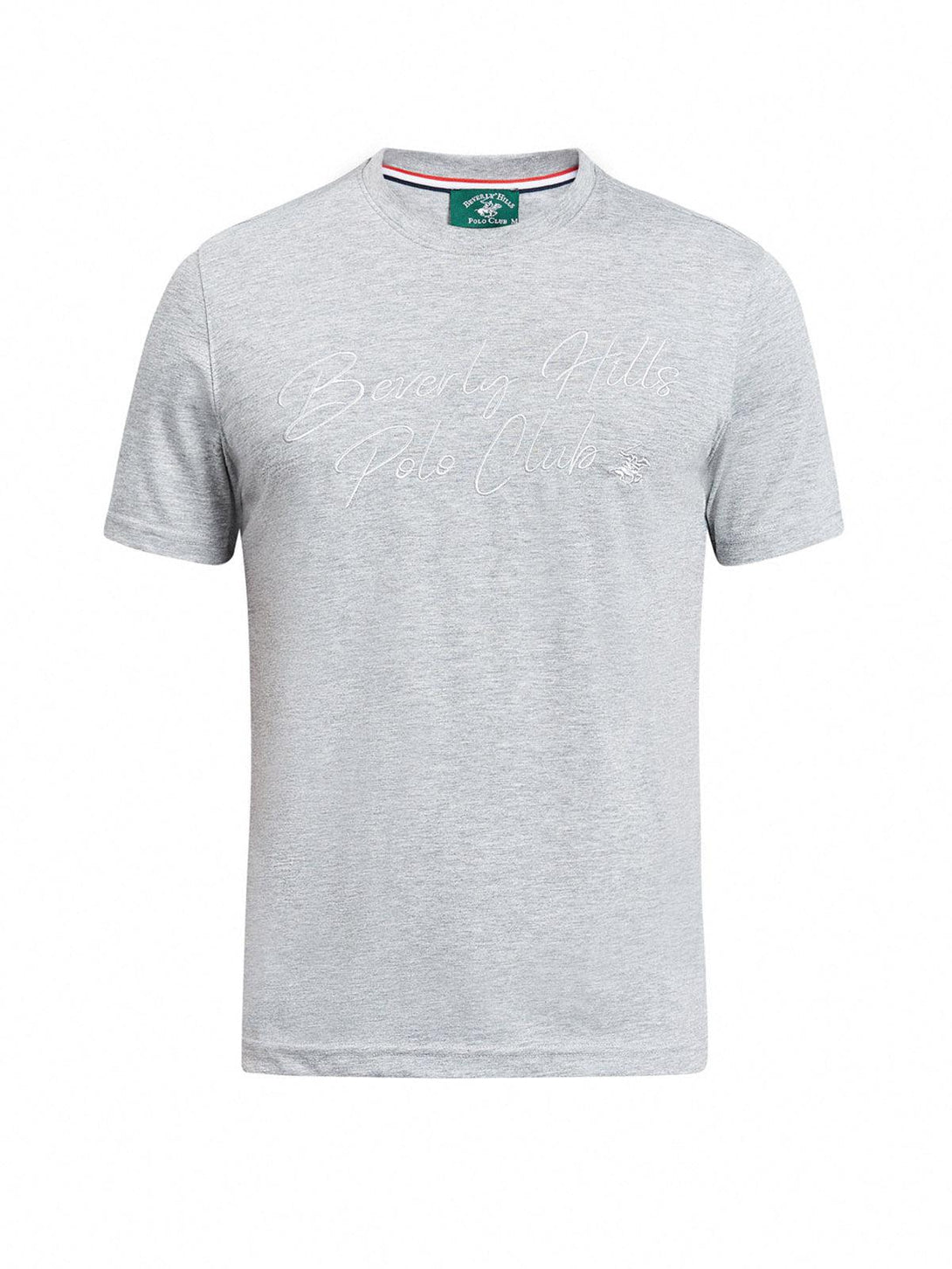 Beverly Hills Polo Club UK-SCRIPT SIGNATURE T-SHIRT HEATHER GREY