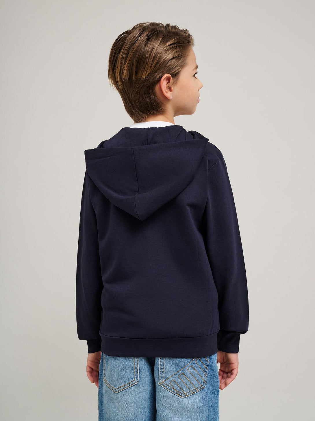 Beverly Hills Polo Club UK-SIGNATURE POLO PONY ZIP HOODIE NAVY