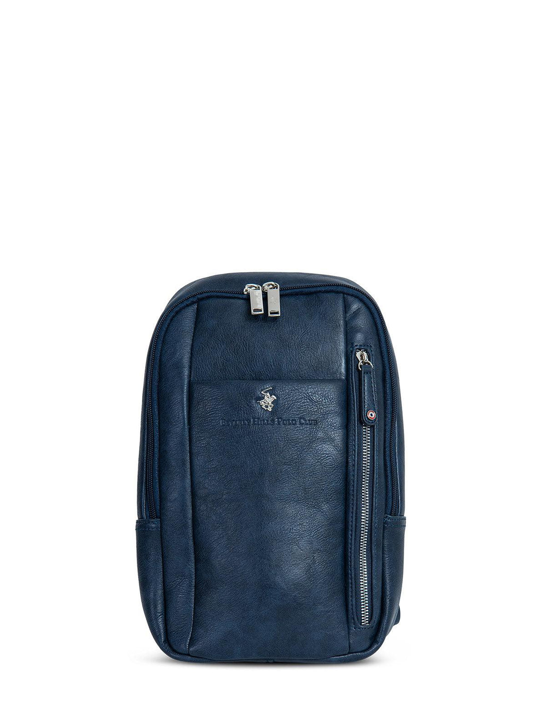 Beverly Hills Polo Club UK-SLING LEATHER LOOK BACKPACK NAVY