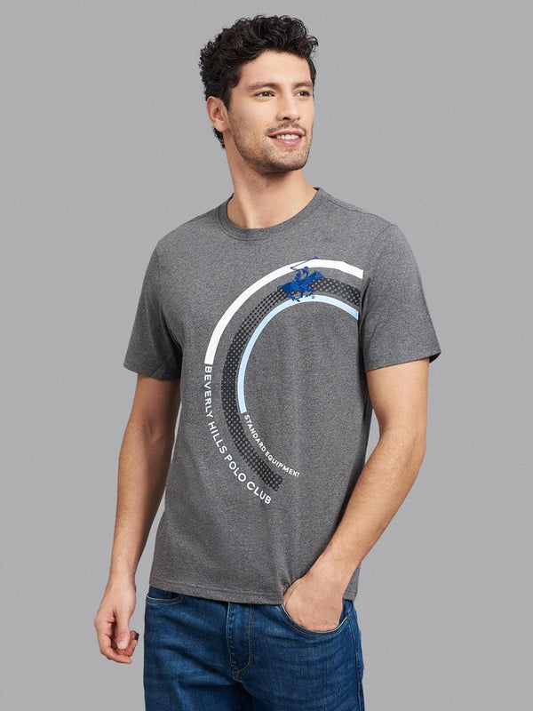 Beverly Hills Polo Club UK-STANDARD EQUIPMENT T-SHIRT HEATHER CHARCOAL