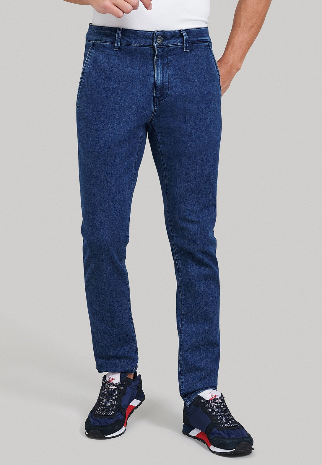 Beverly Hills Polo Club UK-STRETCH FIT JEANS CLASSIC BLUE WASH