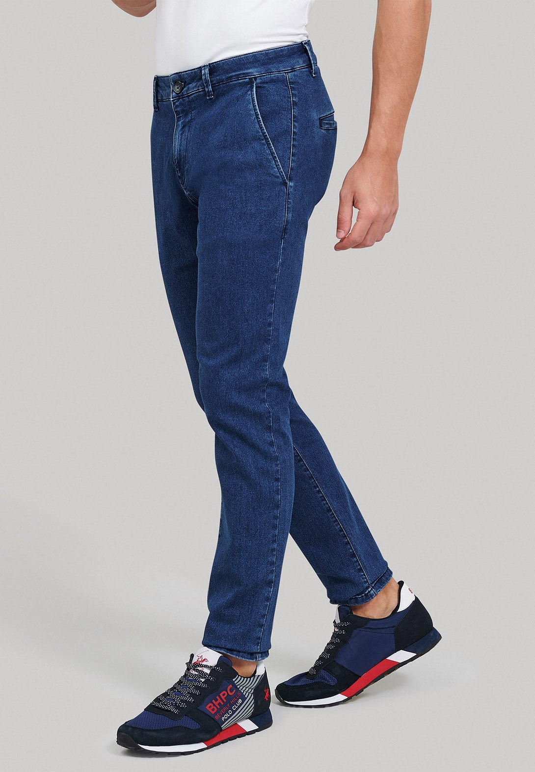 Beverly Hills Polo Club UK-STRETCH FIT JEANS CLASSIC BLUE WASH