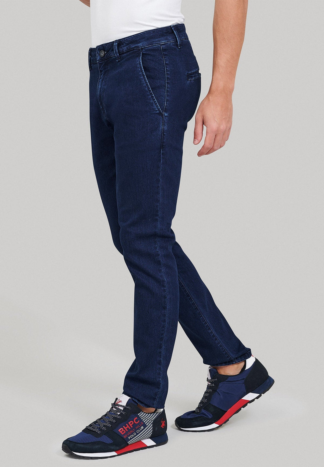 Beverly Hills Polo Club UK-STRETCH FIT JEANS DARK DENIM WASH