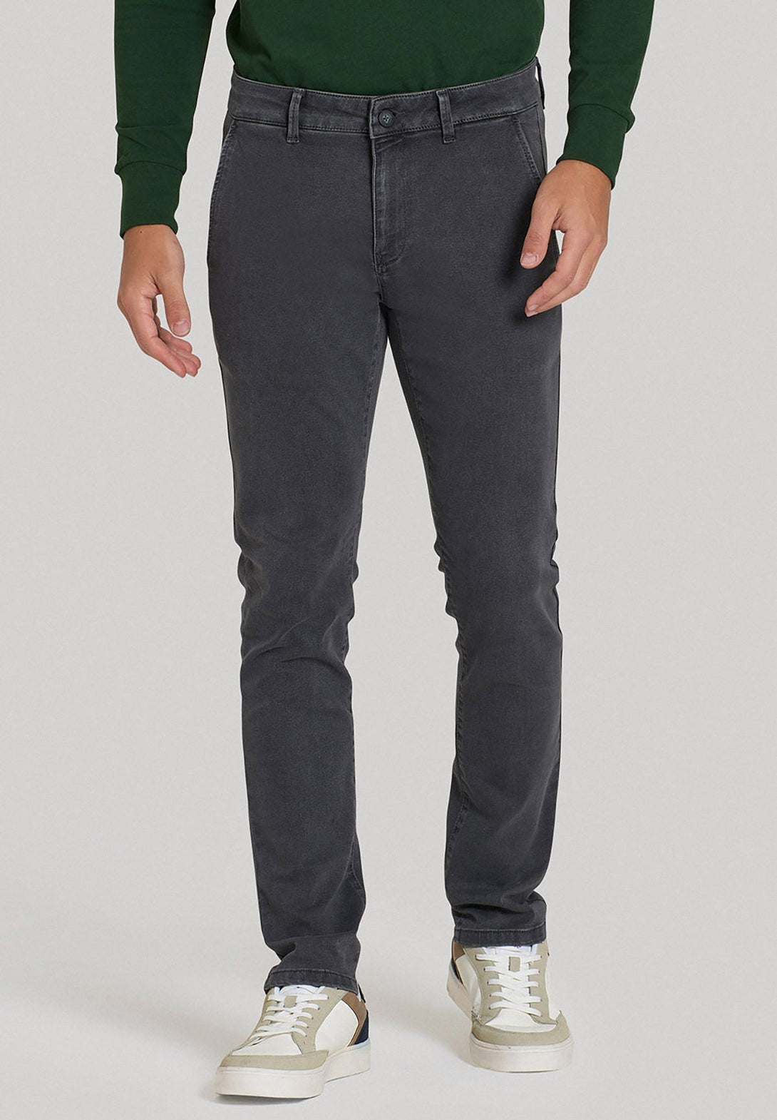 Beverly Hills Polo Club UK-STRETCH FIT JEANS GREY DENIM