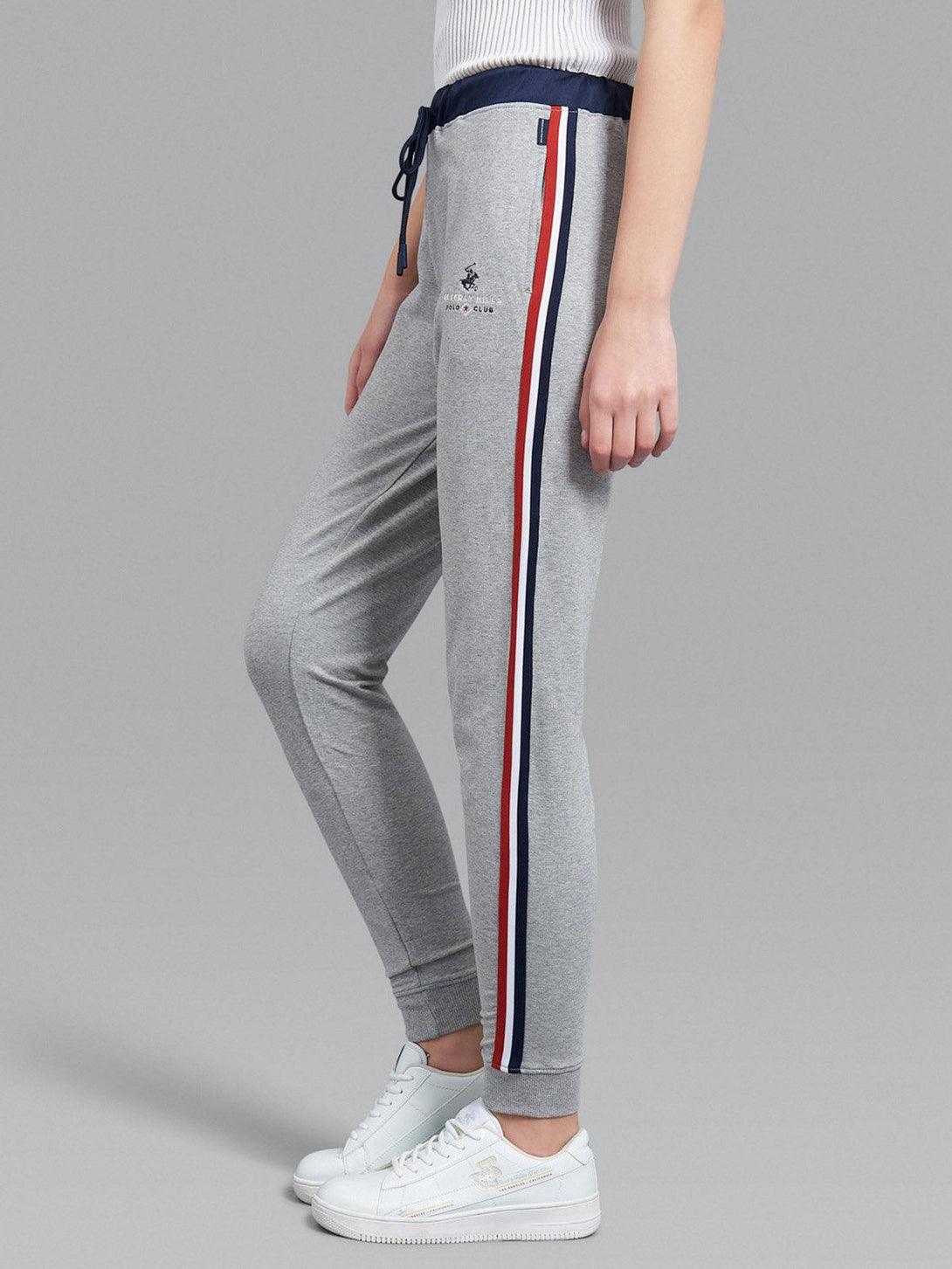 Beverly Hills Polo Club UK-TAPPED POLO PONY JOGGERS HEATHER GREY