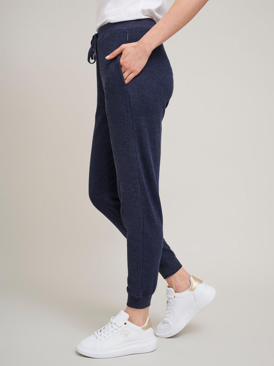 Beverly Hills Polo Club UK-TAPPED POLO PONY JOGGERS HEATHER NAVY