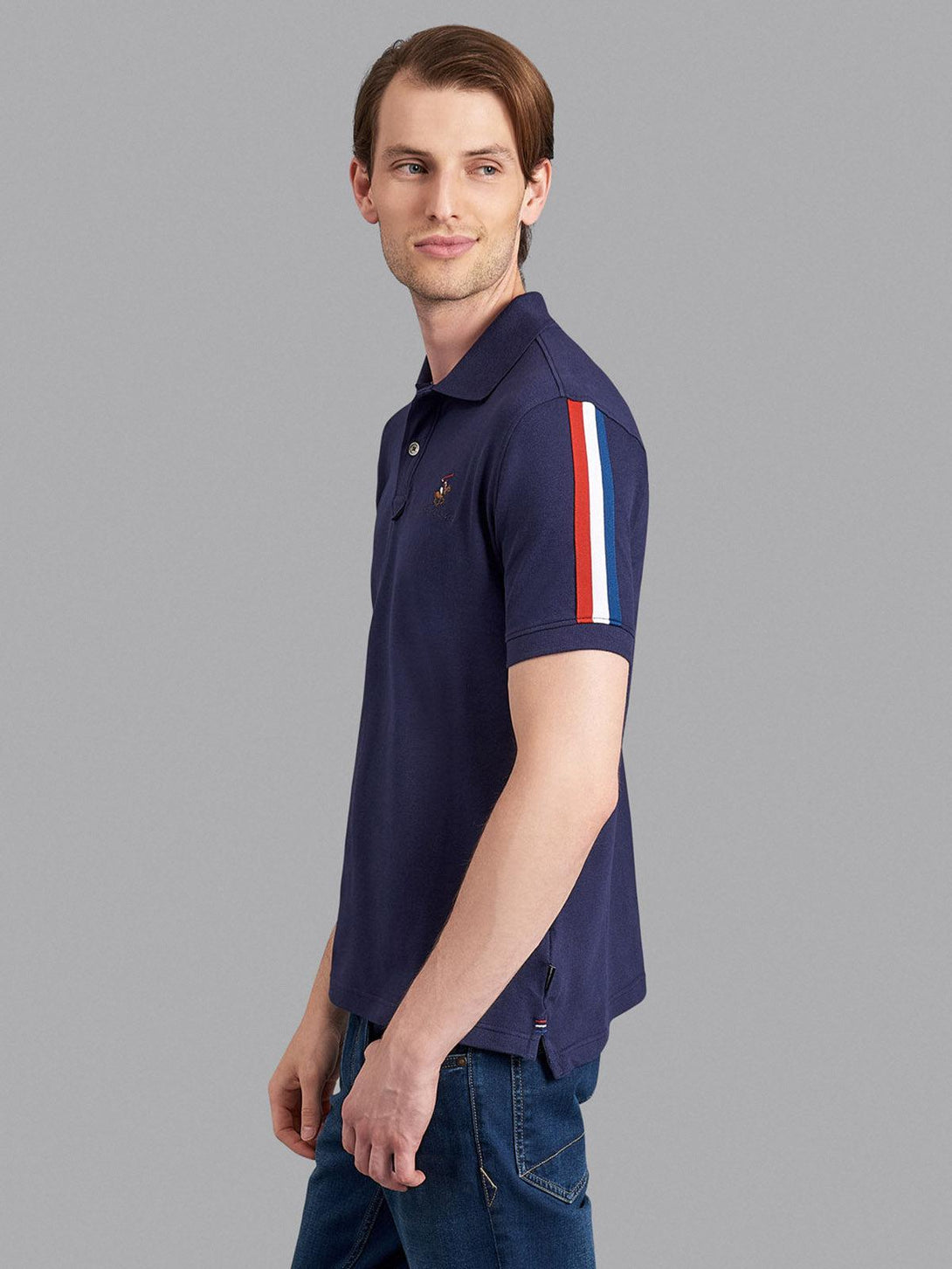 Beverly Hills Polo Club UK-TEAM SLEEVE SIGNATURE PONY POLO SHIRT TRUE NAVY