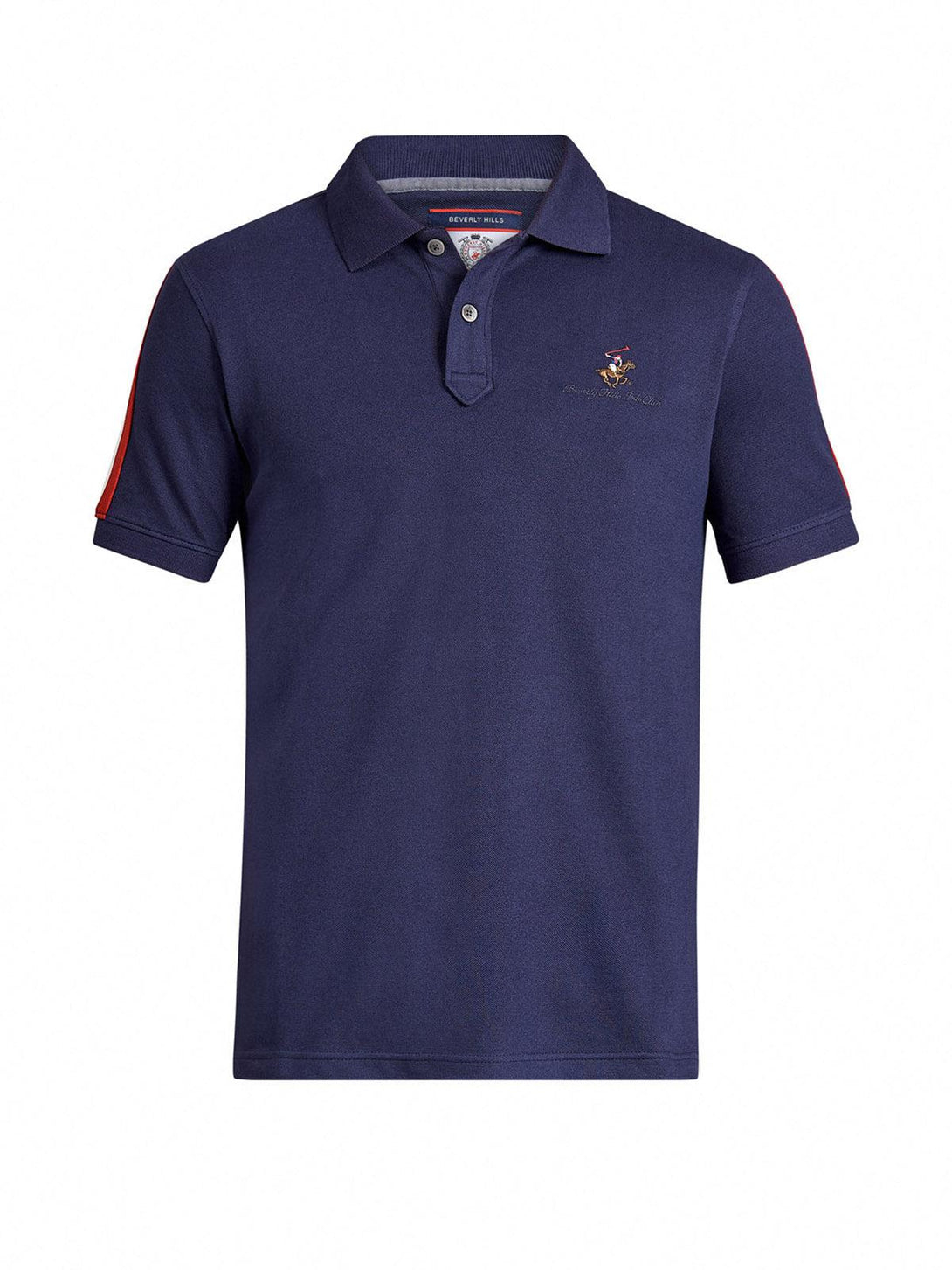 Beverly Hills Polo Club UK-TEAM SLEEVE SIGNATURE PONY POLO SHIRT TRUE NAVY