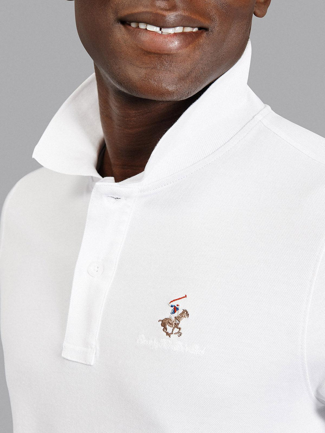 Beverly Hills Polo Club UK-TEAM SLEEVE SIGNATURE PONY POLO SHIRT WHITE