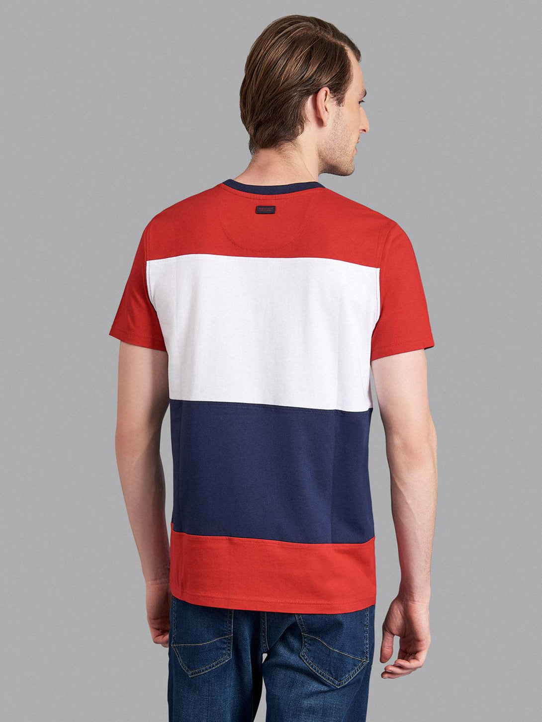 Beverly Hills Polo Club UK-TEAM STRIPE SIGNATURE POLO PONY T-SHIRT AA RED