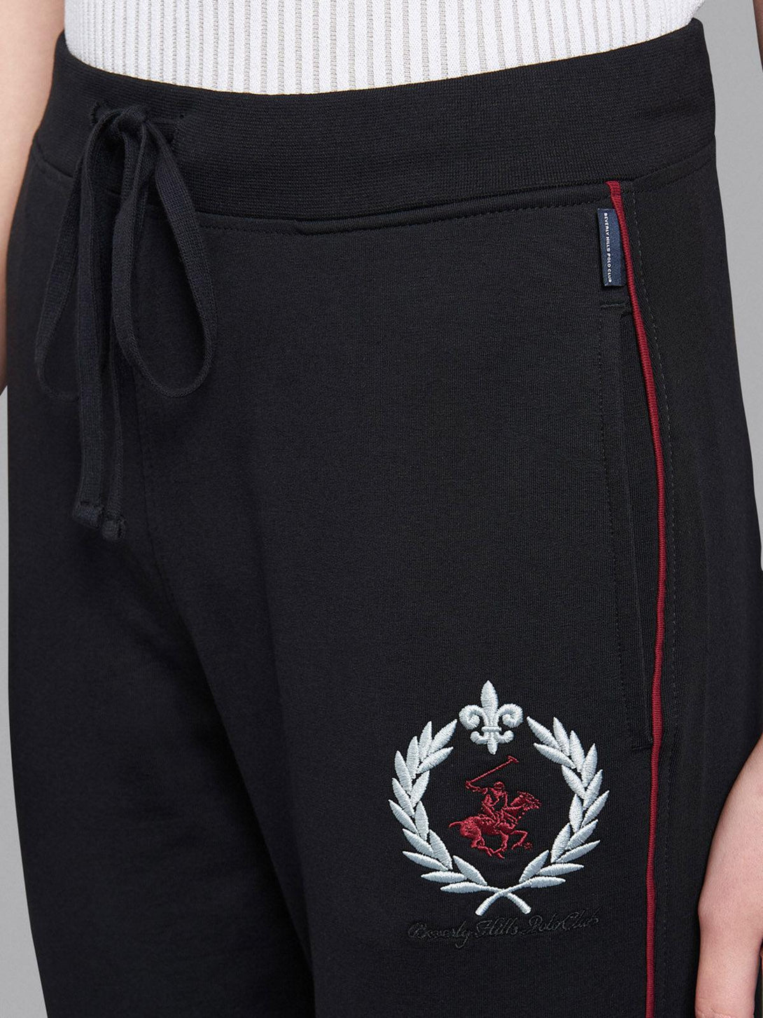 Beverly Hills Polo Club UK-WREATH CREST JOGGERS BLACK