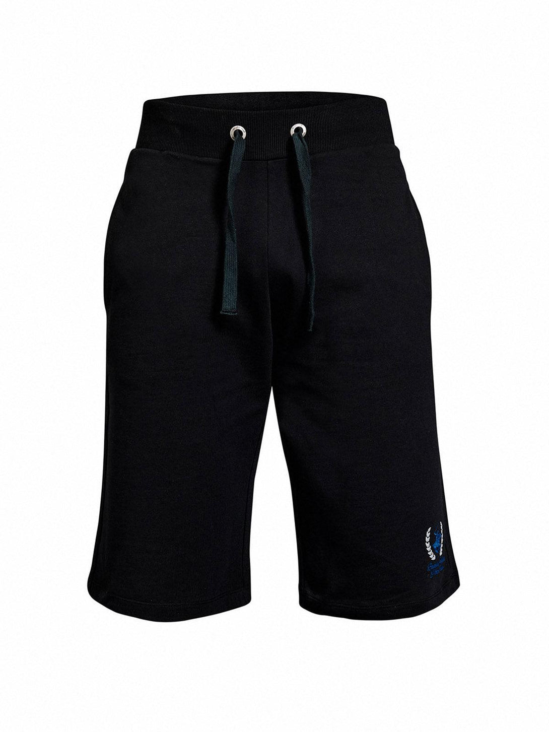 Beverly Hills Polo Club UK-WREATH LOGO FLEECE SHORTS BLACK