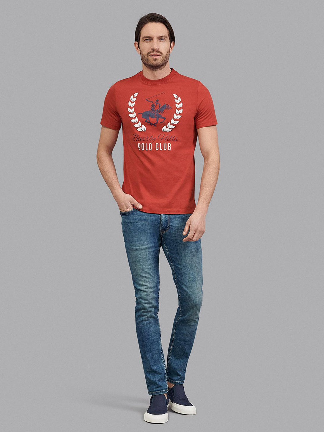 Beverly Hills Polo Club UK-WREATH POLO PONY T-SHIRT AA RED