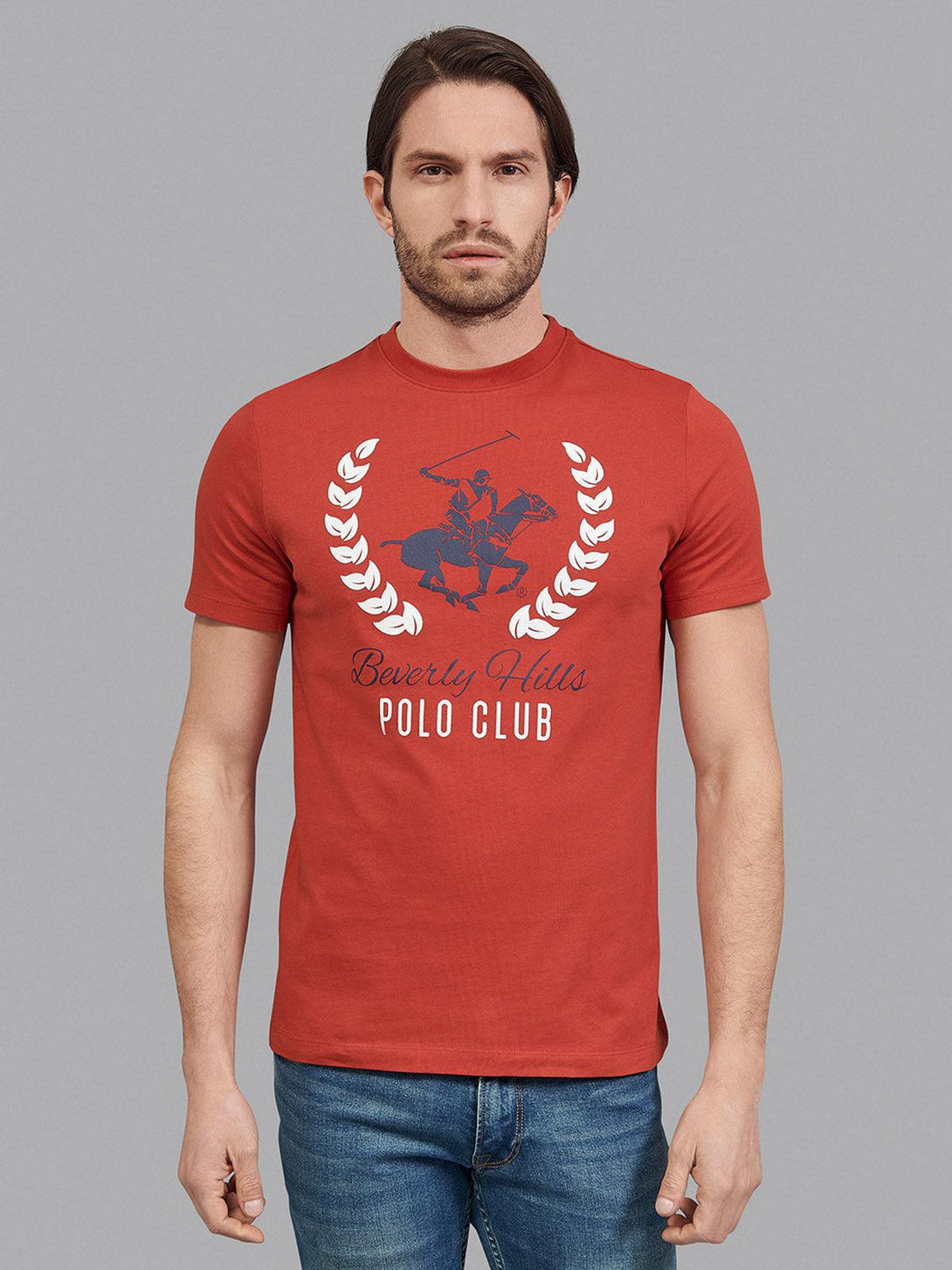 Beverly Hills Polo Club UK-WREATH POLO PONY T-SHIRT AA RED