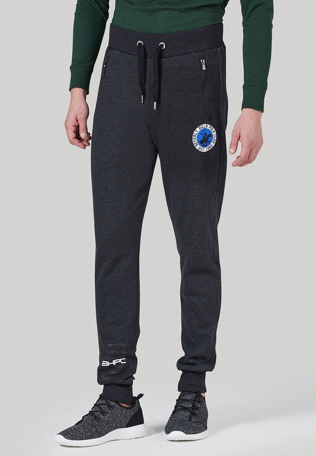 Beverly Hills Polo Club UK-ZIPPED POCKET 1982 JOGGERS DARK GREY